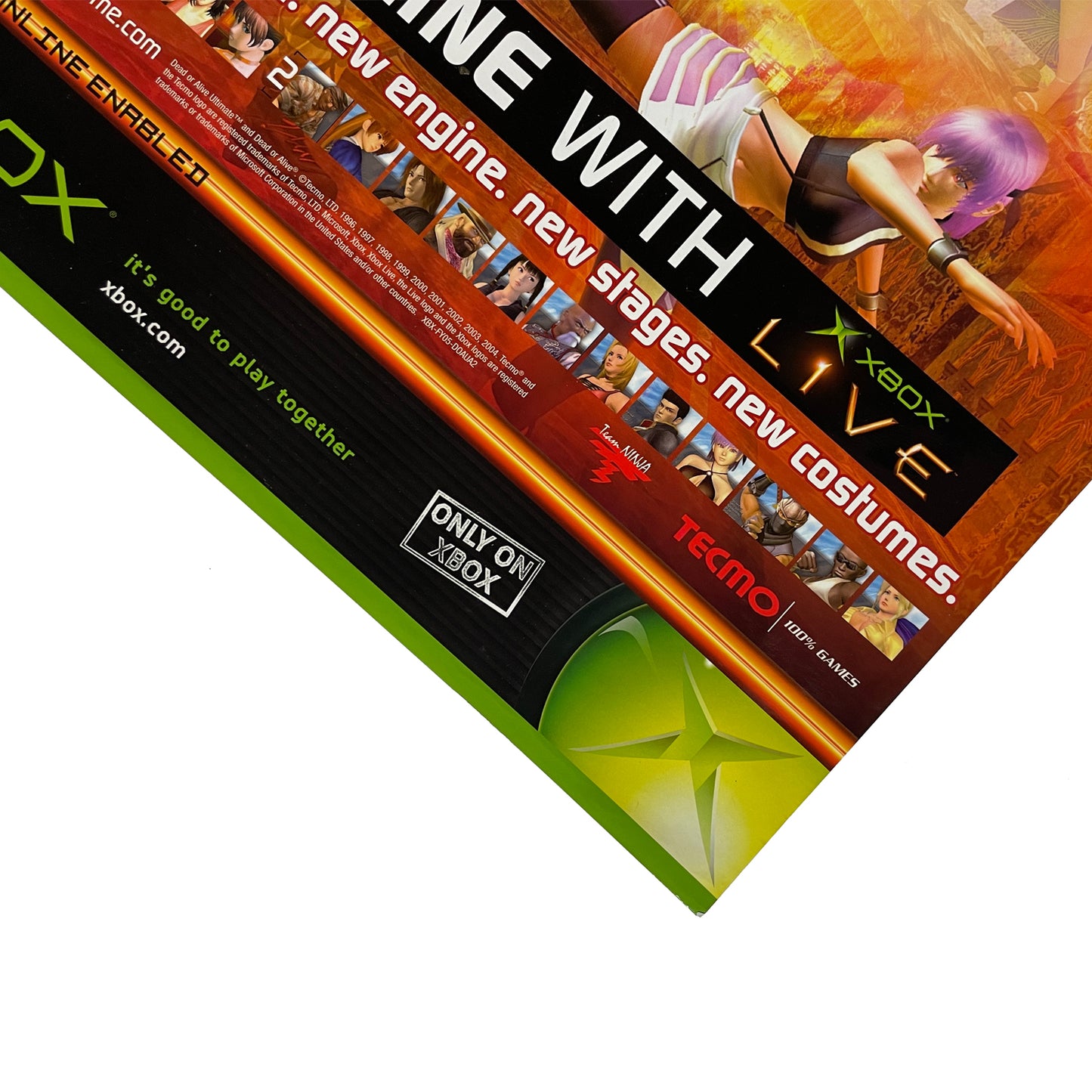 Official Dead or Alive Ultimate 2004 Xbox Promotional Poster 59cm x 42cm