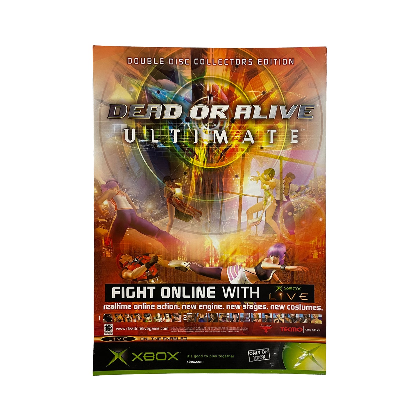 Official Dead or Alive Ultimate 2004 Xbox Promotional Poster 59cm x 42cm