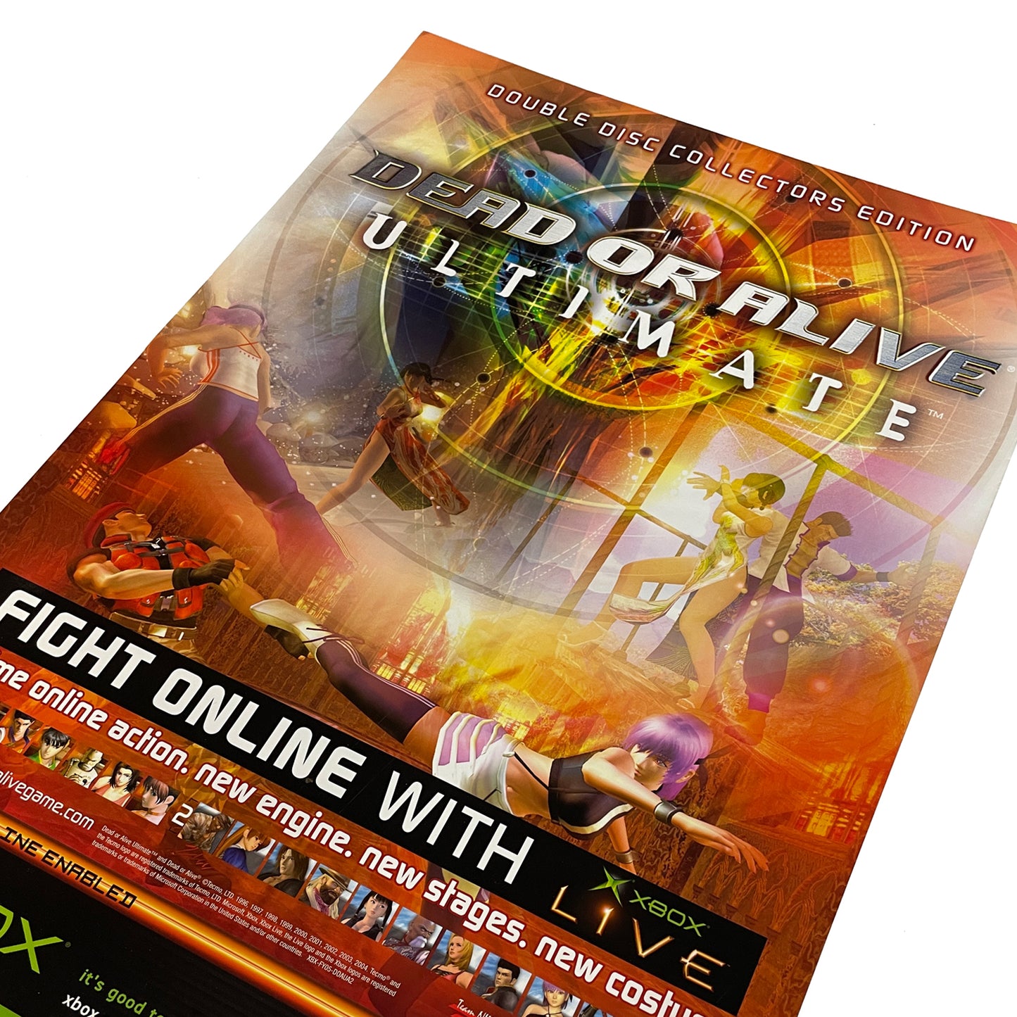 Official Dead or Alive Ultimate 2004 Xbox Promotional Poster 59cm x 42cm