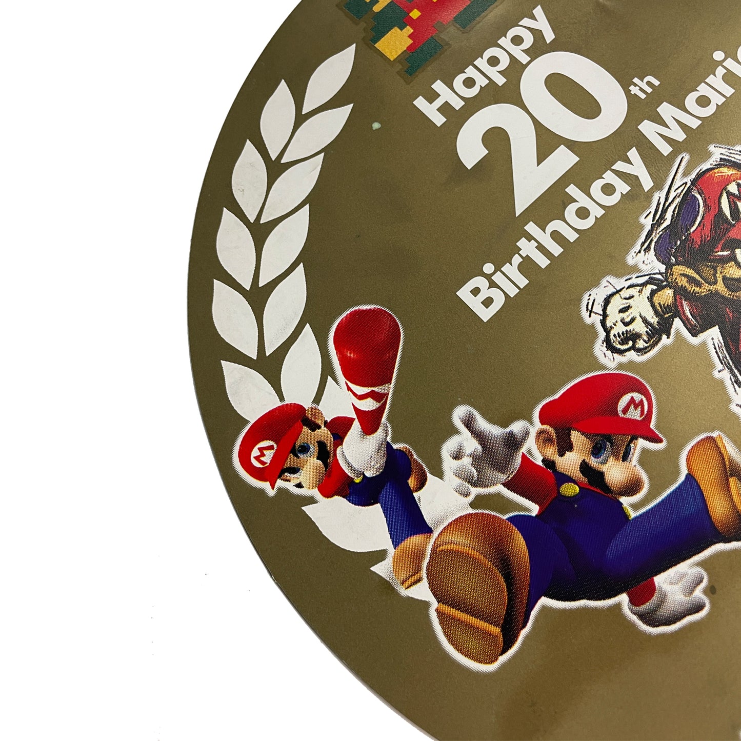 Official Mario 20th Birthday Promotional Window Sticker