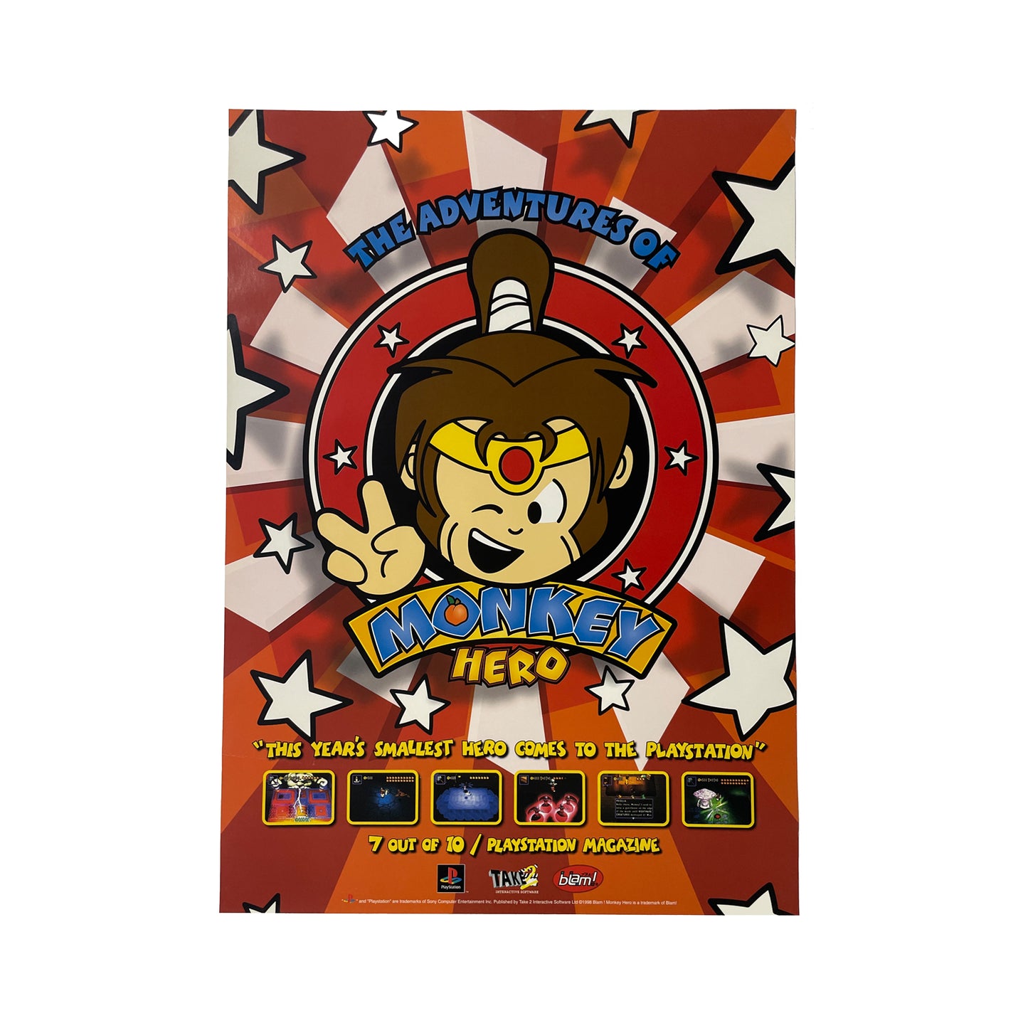 Official The Adventures of Monkey Hero 1999 promotional poster 59cm x 42cm