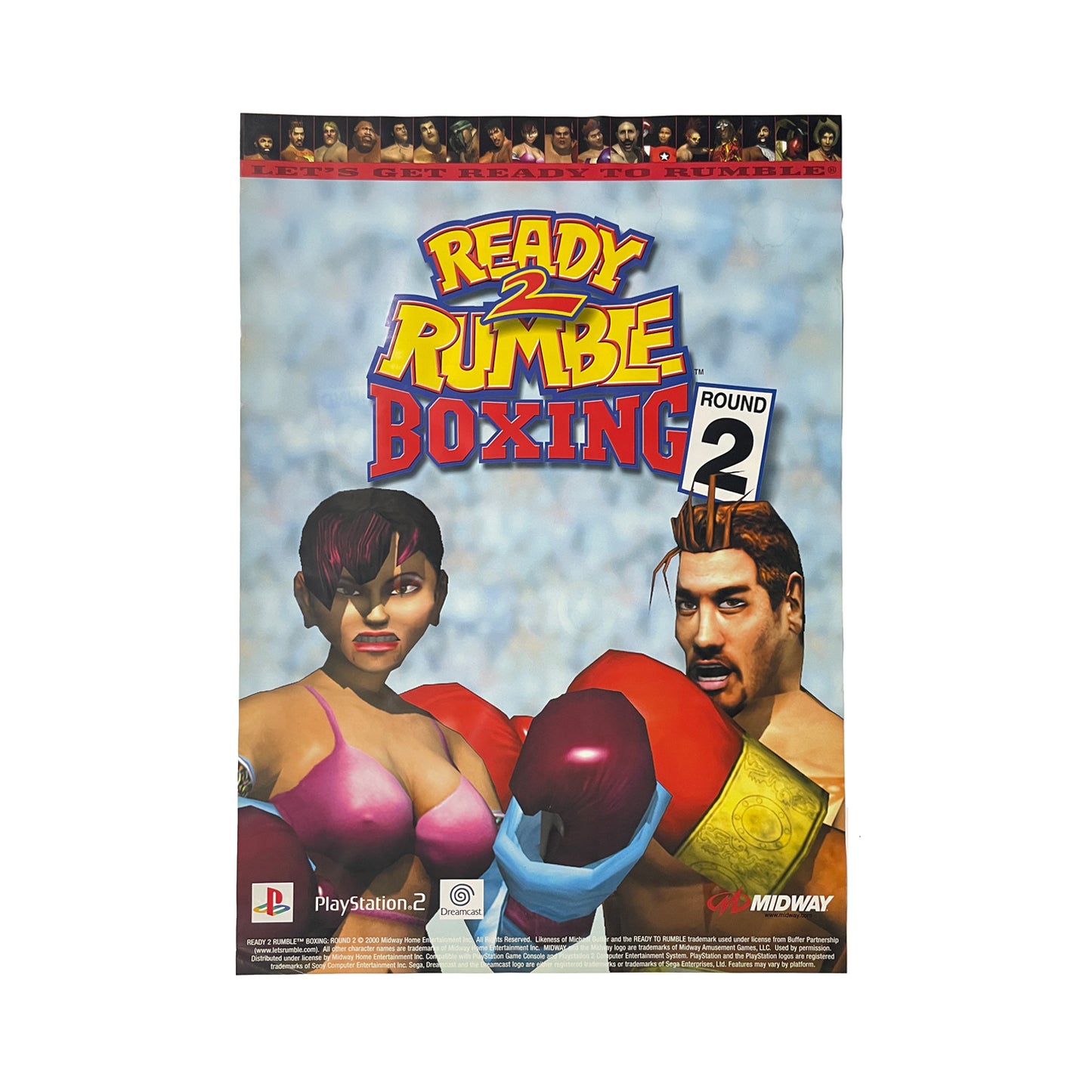 Official Ready 2 Rumble: Round 2 2000 Promotional Poster 59cm x 42cm