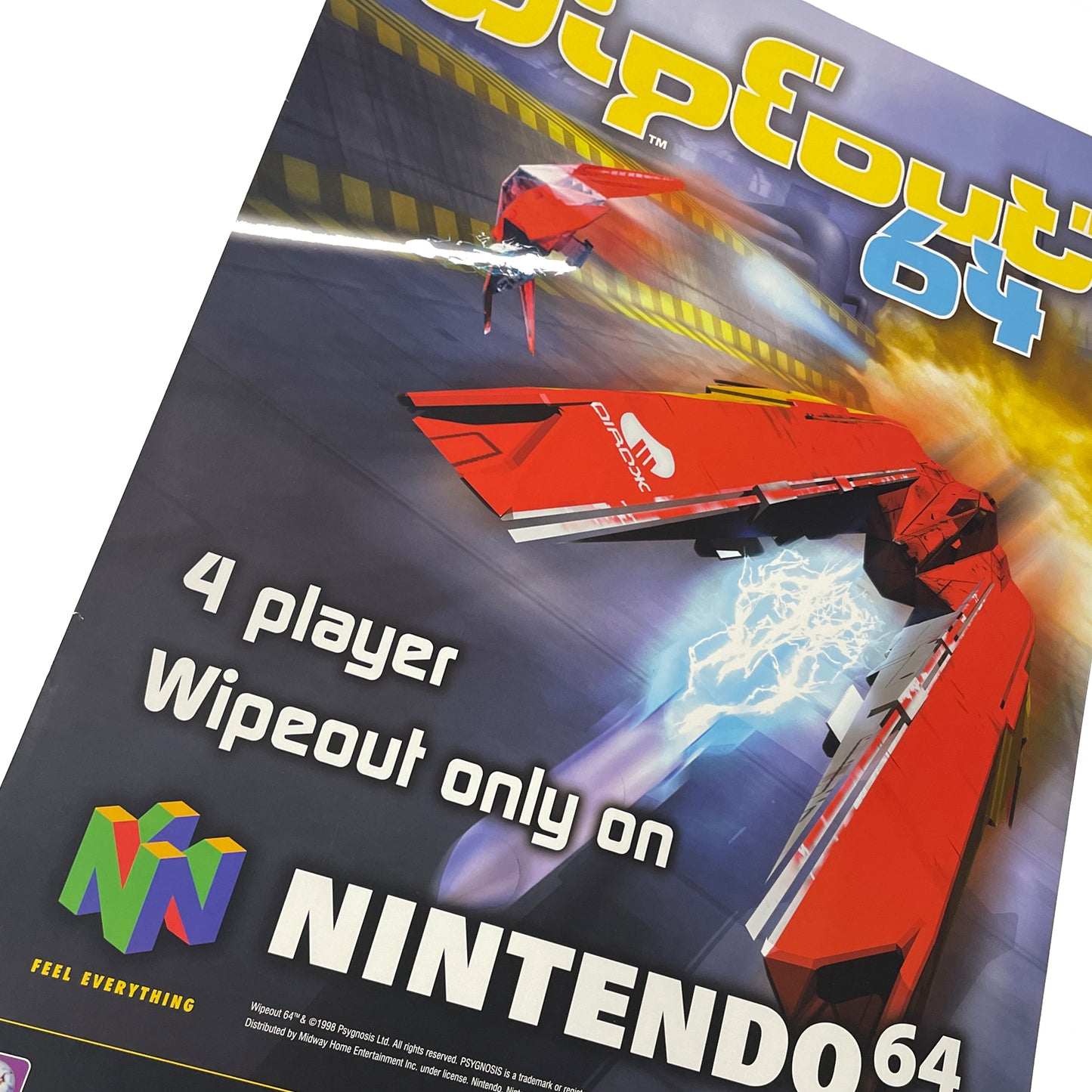 Official Wipeout 64 1998 Promotional Poster 59cm x42cm