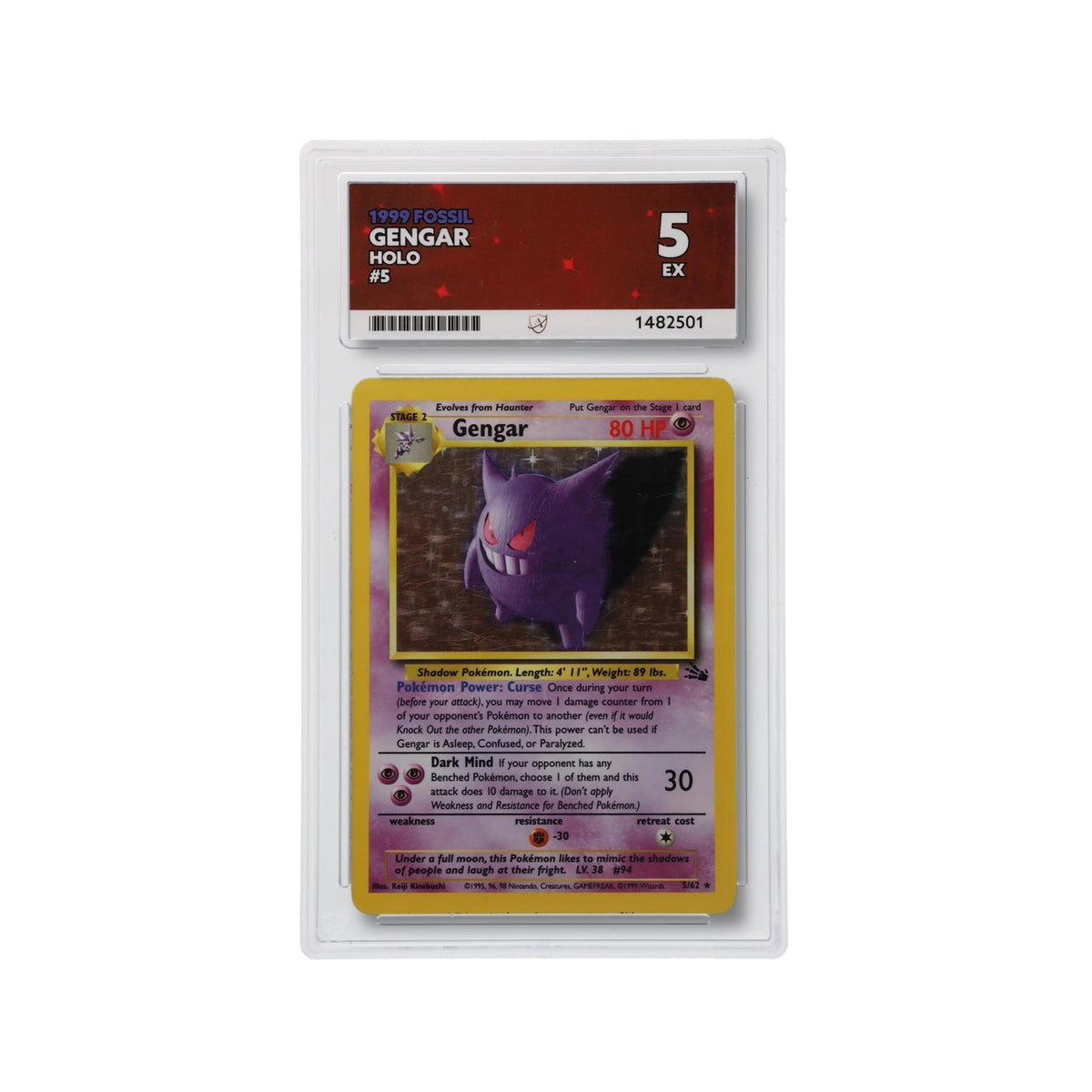 Gengar - Fossil - 5/62 - Holo - 1999 ACE 5