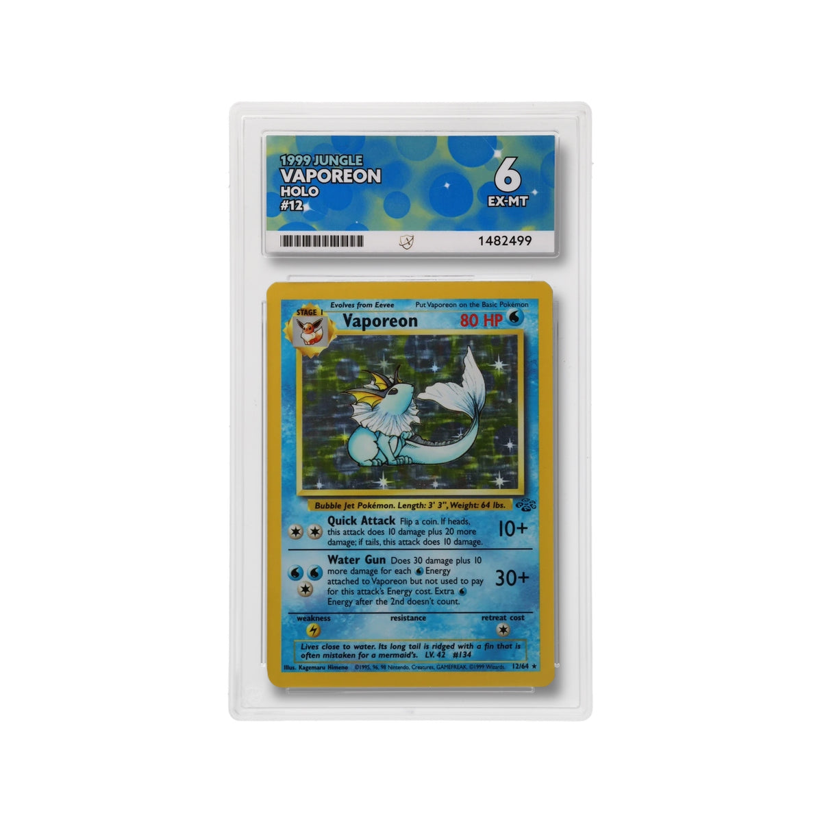 Vaporeon - Jungle - 12/64 - Holo - 1999 ACE 6