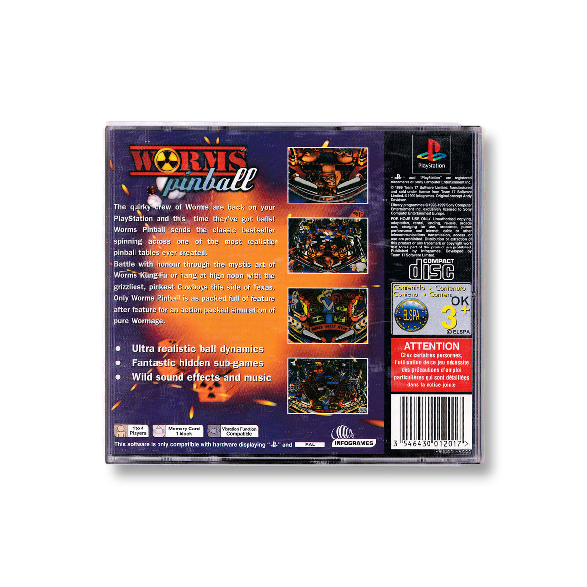 Worms Pinball (Best of Infogrames)