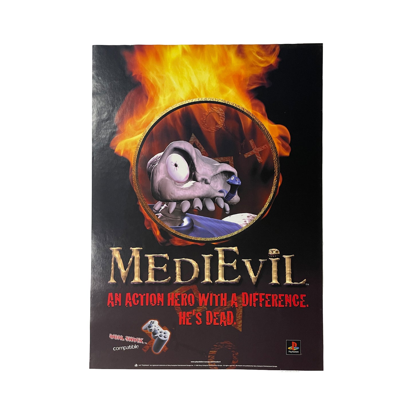 Official Medievil 1998 Promotional Poster 59cm x 42cm