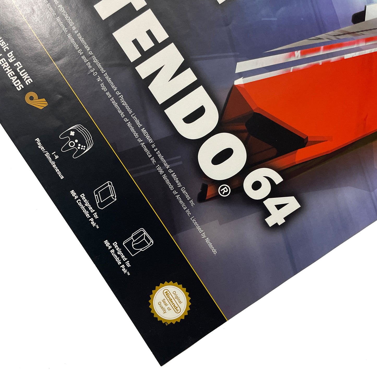 Official Wipeout 64 1998 Promotional Poster 59cm x42cm
